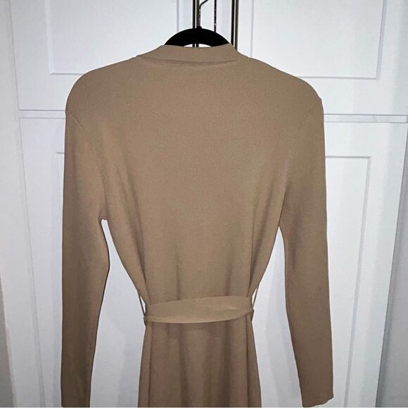 Apparalel Ribbed Knit Button Down Dress in Latte - Picture 6 of 6